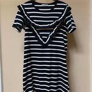 Zara Ruffle Striped Dress